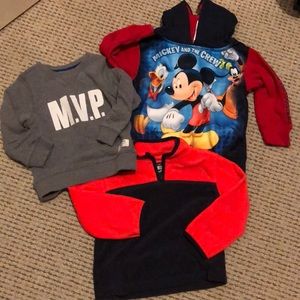 3 sweater/hoodie/pullovers toddler 2T boys